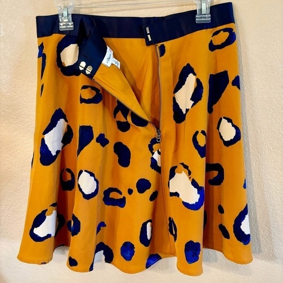 SALE! 3.1 Phillip Lim for Target Skirt Sz 14 Midi Orange Gold Blue Animal Print - Picture 10 of 16